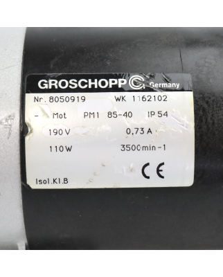 Groschopp Getriebemotor PM1 85-40 WK1162102 + E25 i=7 GEB