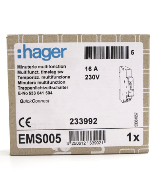 Hager Treppenlichtzeitschalter EMS005 OVP