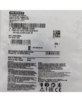 Siemens LED-Modul 3SU1401-1BH40-1AA0 OVP
