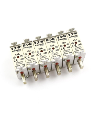 Eaton Bussmann NH-Sicherungseinsatz NH000 63NHG000B 63A 500V (6Stk.) GEB