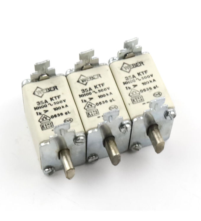Weber Sicherungseinsätze NH00 KTF 35A 500V gL (3Stk.) GEB