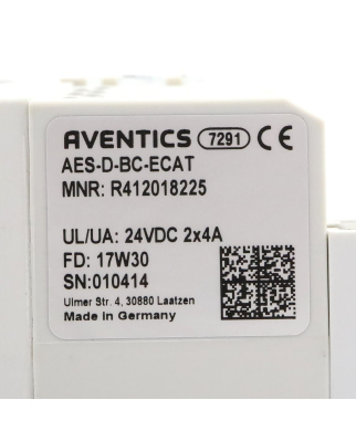 Aventics Ventilsystem AV03-12-ETHERCAT R414010240 OVP
