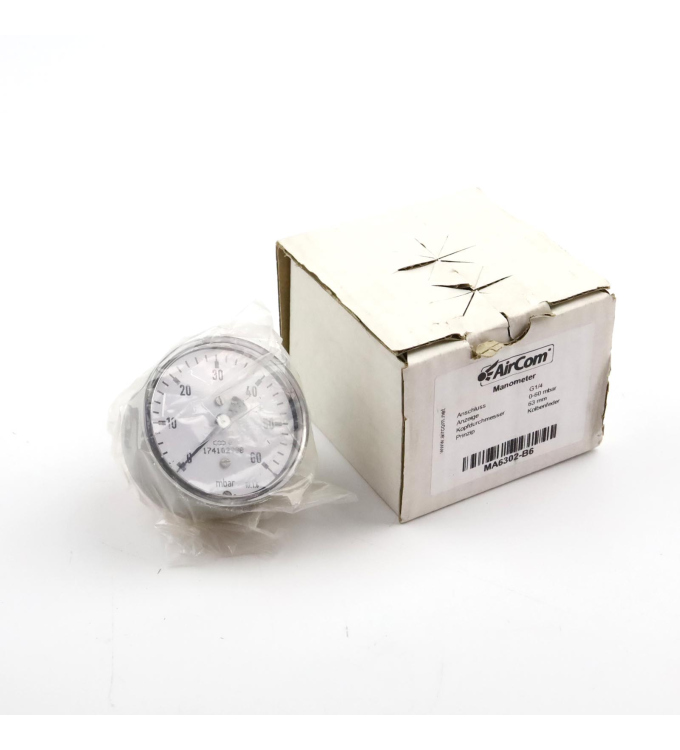 AirCom Kapselfedermanometer MA6302-B6 OVP