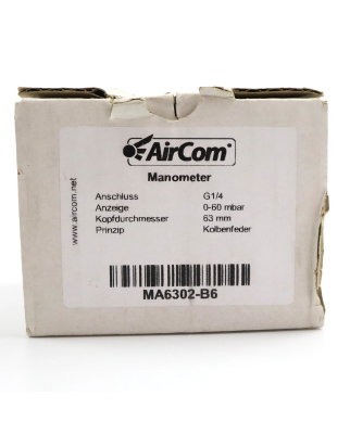 AirCom Kapselfedermanometer MA6302-B6 OVP