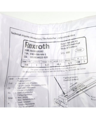 Rexroth Compactmodule CKK-090-NN-1 R030510282 NOV