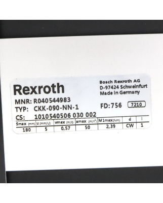Rexroth Compactmodule CKK-090-NN-1 R040544983 NOV