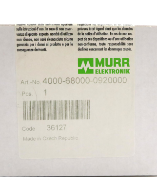 MURR ELEKTRONIK Datensteckverbindereinsatz 4000-68000-0920000 SIE