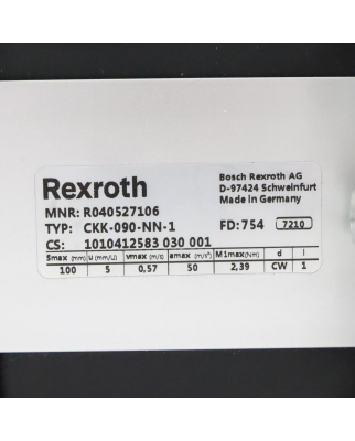 Rexroth Compactmodule CKK-090-NN-1 R040527106 GEB