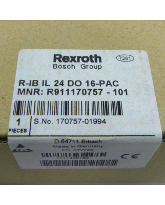 Rexroth Inline Ausgabeklemme R-IB IL 24 DO 16-PAC R911170757-101 SIE