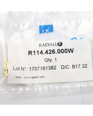 Radiall Koaxialsteckverbinder R114426000W (4Stk.) OVP
