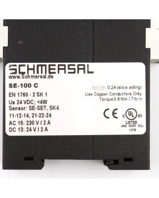 Schmersal Auswertegerät SE-100C 101153919 GEB
