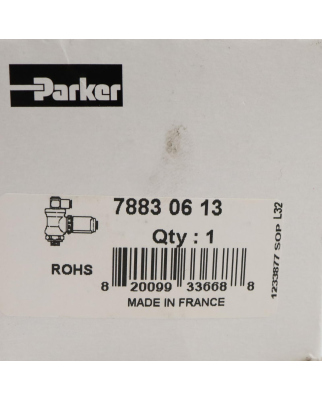 Parker Stopp-Verschraubung/Drosselventil 7883 06 13 OVP