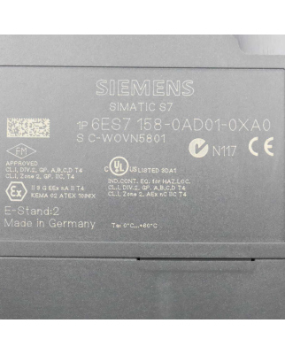 Simatic S7-300 DP158 6ES7 158-0AD01-0XA0 E-Stand:02 GEB