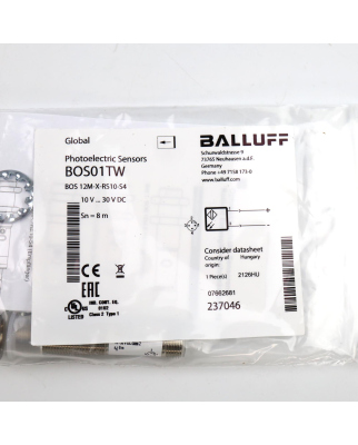 Balluff Einweglichtschranke BOS01TW BOS 12M-X-RS10-S4 OVP