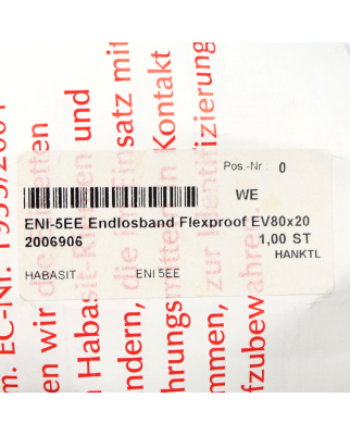 Habasit Leichtes Transportband ENI-5EE 2442x35x1,2mm NOV