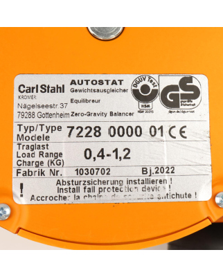 Hahn+Kolb Balancer Typ 7228 0000 01 0,4-1,2kg GEB