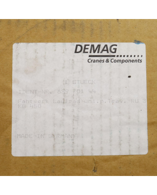 Demag Fahrwerk Laufrad uni.m.Trav. RU 3 83970144 OVP