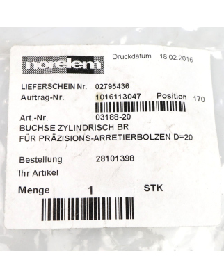 Norelem Buchse 03188-20 OVP