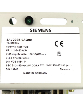 Siemens Stromversorgung 4AV2295-0AQ00 GEB