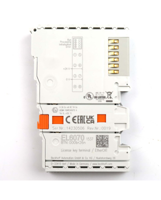 Beckhoff EtherCAT-Klemme EL6070 NOV