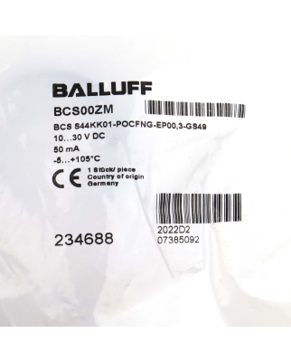 Balluff kapazitiver Füllstandssensor BCS00ZM BCS...
