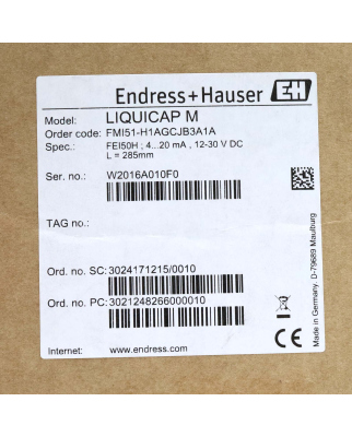 Endress+Hauser Liquicap M FMI51 Füllstandsmesser...