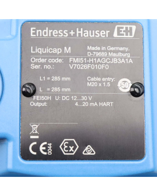 Endress+Hauser Liquicap M FMI51 Füllstandsmesser...