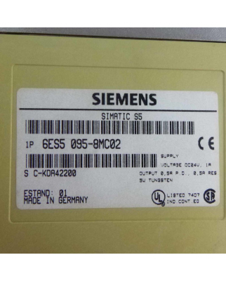 Simatic S5 CPU095 6ES5 095-8MC02 E-Stand:01 GEB