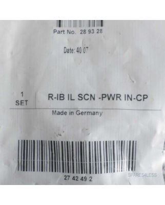 Rexroth Inline Stecker R-IB IL SCN -PWR IN-CP 289328 (10Stk.) OVP