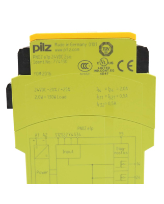 Pilz Not-Aus Schaltgerät PNOZ e1p 24VDC 2n/o 774130 GEB