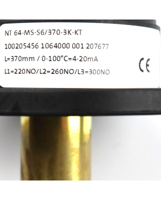Bühler Niveau- und Temperaturschalter NT64-MS-S6/370-3K-KT NOV