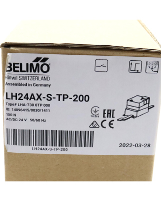 Belimo Linearantrieb LH24AX-S-TP-200 AC/DC24V 50/60Hz 150s/100mm OVP