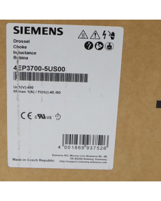Siemens Netzdrossel 4EP3700-5US00 OVP
