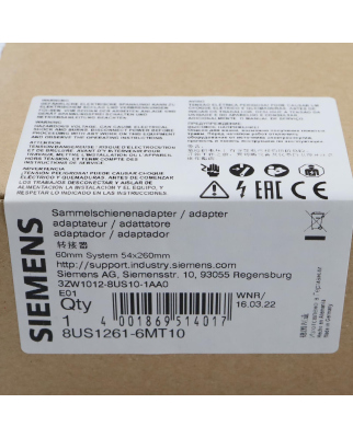 Siemens Sammelschienenadapter 8US1261-6MT10 SIE