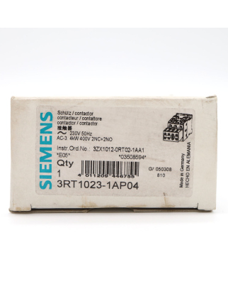 Siemens Leistungsschütz 3RT1023-1AP04 OVP