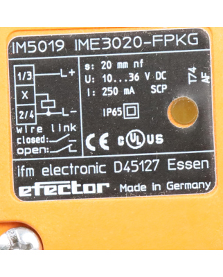 ifm induktiver Sensor IM5019 IME3020-FPKG OVP