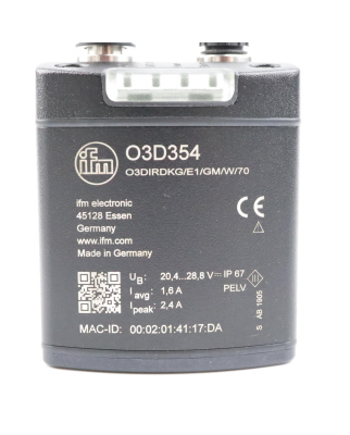 ifm electronic 3D-Sensor O3D354 O3DIRDKG/E1/GM/W/70 OVP