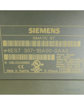 Simatic S7 PS307 6ES7 307-1BA00-0AA0 GEB