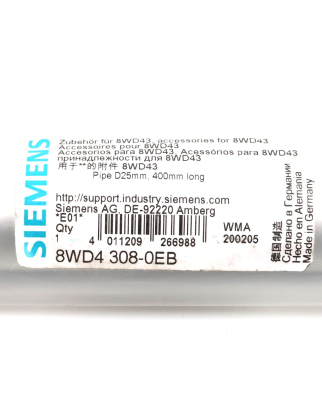 Siemens Signalsäulenrohr 8WD4308-0EB OVP