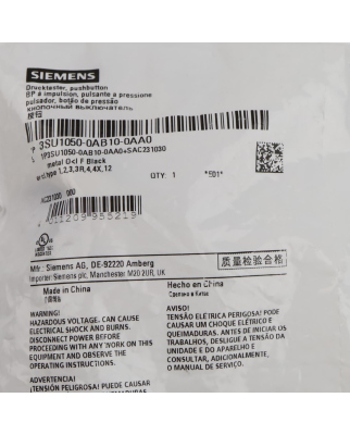 Siemens Drucktaster 3SU1050-0AB10-0AA0 OVP