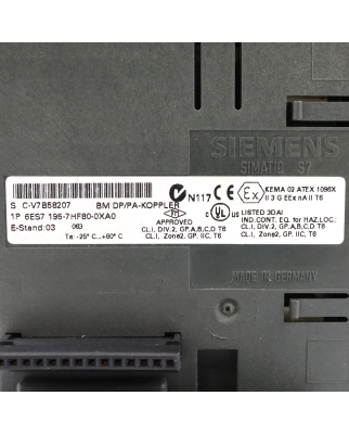 Simatic S7 ET200M 6ES7 195-7HF80-0XA0 NOV