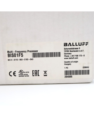 Balluff Multifrequenz-Auswerteeinheit BIS01F5 BIS...