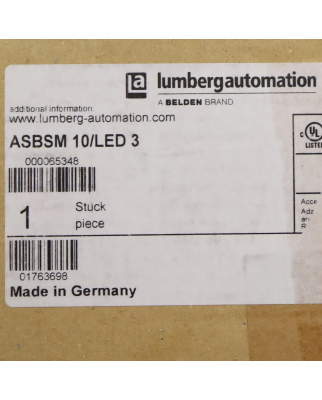 Lumberg Sensor/Aktorbox ASBSM 10/LED 3 000065348 OVP
