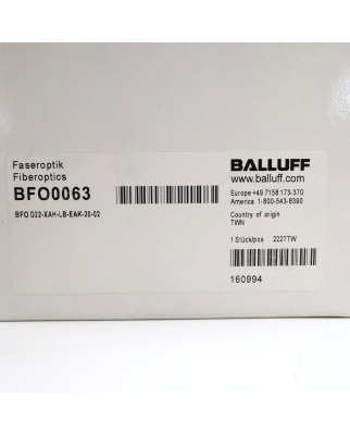 Balluff Lichtleiter BFO0063 BFO D22-XAH-LB-EAK-20-02 OVP