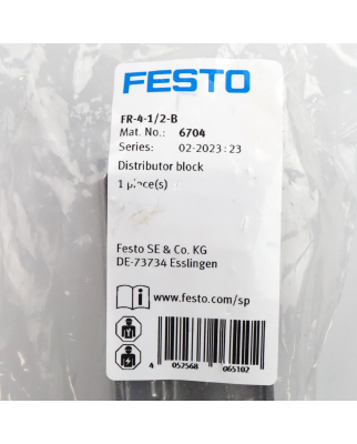 Festo Verteilerblock FR-4-1/2-B 6704 OVP