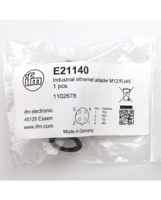 ifm Ethernet-Verbindungsadapter E21140 OVP