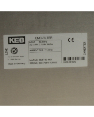 KEB EMC-Filter 19E5T60-1001 GEB