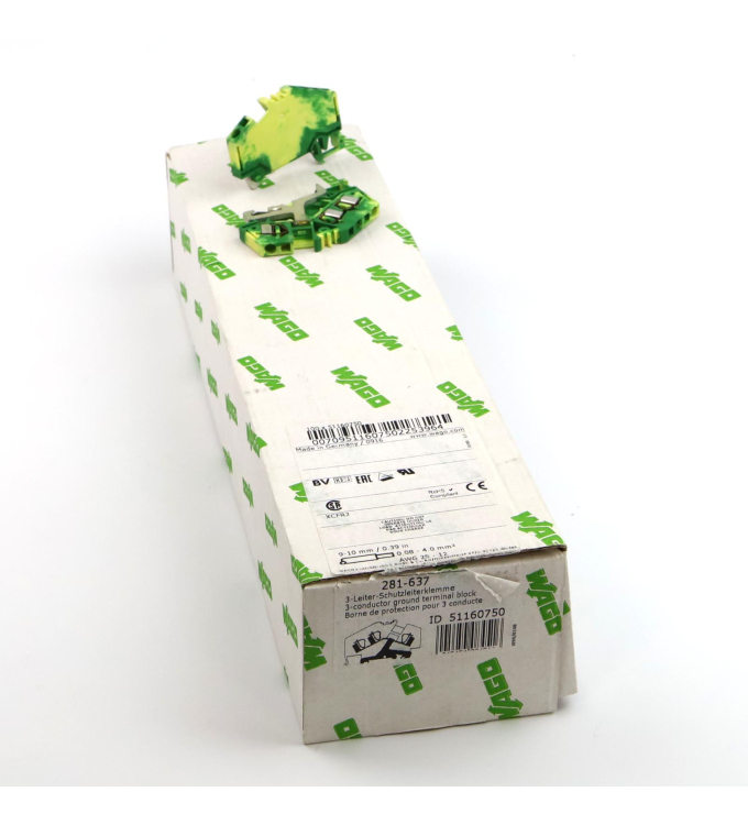 WAGO 3-Leiter-Schutzleiterklemme 281-637 (99Stk.) OVP