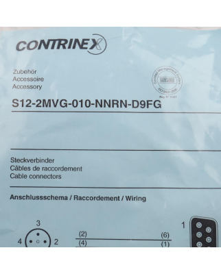 CONTRINEX Steckverbinder S12-2MVG-010-NNRN-D9FG OVP