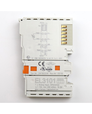 Beckhoff EtherCAT-Klemme EL3101 OVP